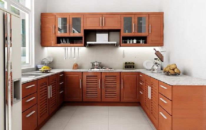Mẫu tủ bếp gỗ đơn giản