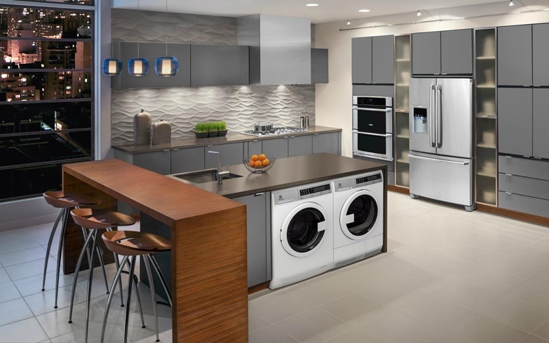 Bố trí tủ bếp với đầy đủ tiện nghi