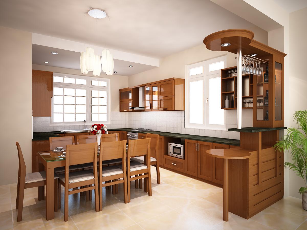 Tủ bếp gỗ xoan đào ta sang trọng